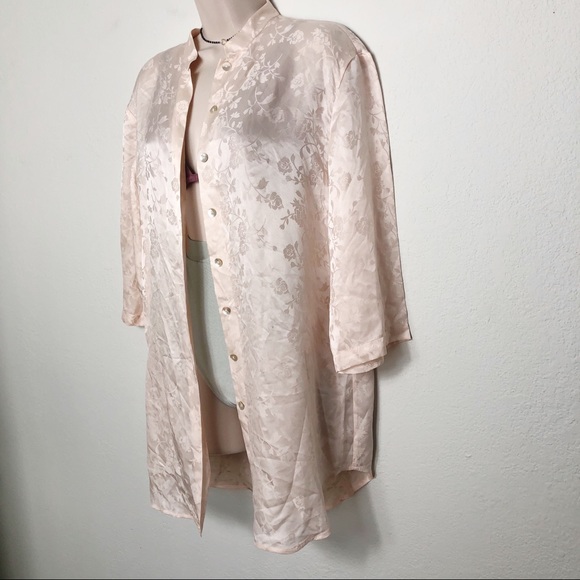 Floral Pink Button Down Shirt Dress - Picture 3 of 4